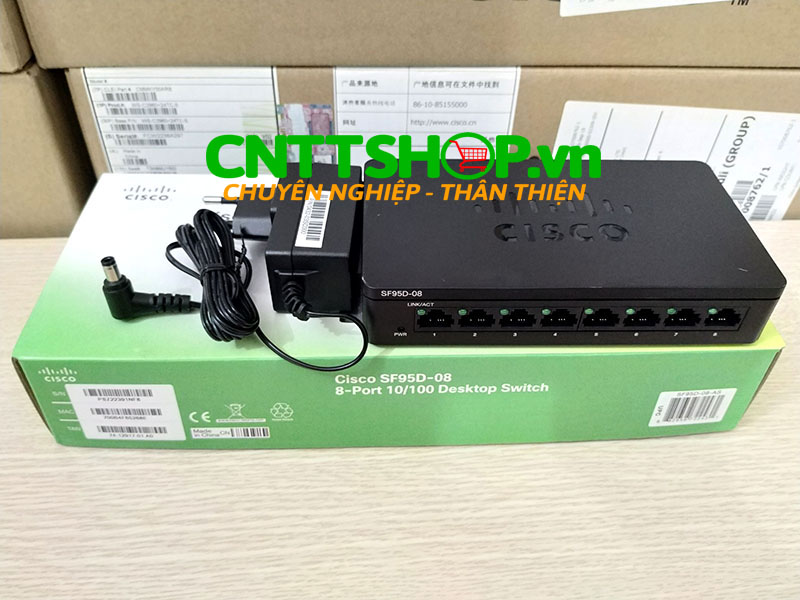Thiết bị mạng Switch Cisco SF95D-08 SMB 95 Series Unmanaged 8 Ports 10/100 Mbps