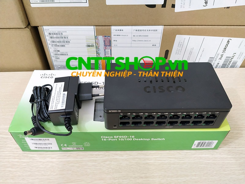 Cisco SF95D-16 SMB 95 Series Unmanaged 16 Ports 10/100 Desktop Switch