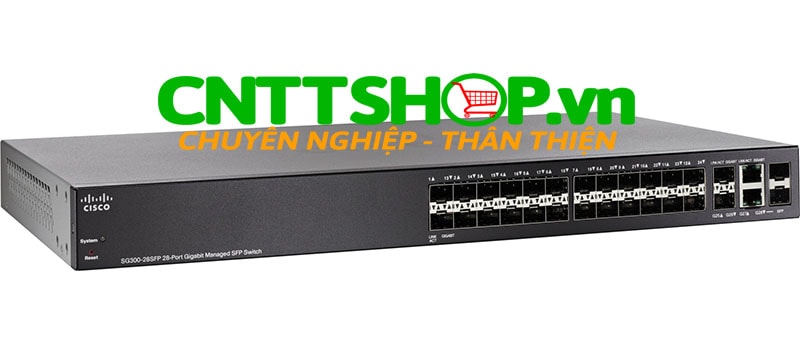 Switch Cisco SG300-28SFP 26 10/100/1000 ports (SFP), 2 combo mini-GBIC ports