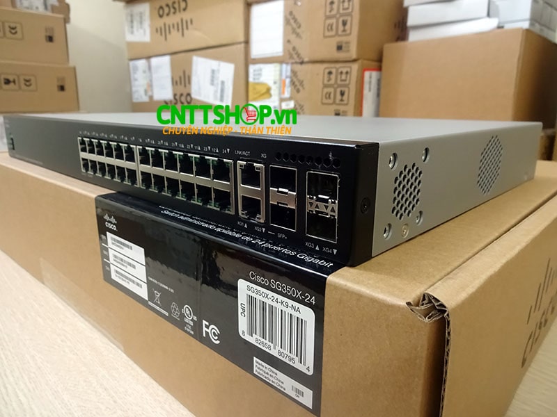 Switch Cisco SG350X-24 24 10/100/1000 Ports 4x 10 GE Uplink