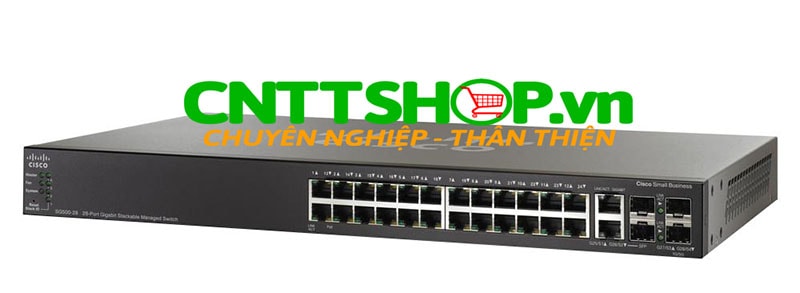 Switch Cisco SG500-28-K9 24 10/100/1000 ports, 4 GE (2 combo* GE + 2 1GE/5GE SFP)