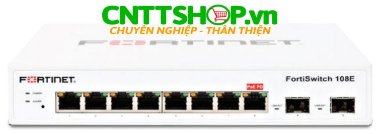 Fortinet FS-108E FortiSwitch 108E Layer 2 FortiGate Switch 8 GE RJ45, 2 SFP Ports