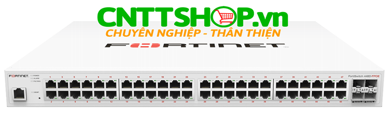 FS-448D-FPOE Fortinet FortiSwitch 448D-FPOE 48 Ports GE RJ45 PoE+ 740W, 4x 10 GE SFP+ ports