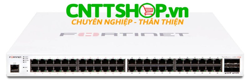 FS-448D-POE Fortinet FortiSwitch 448D-POE 48 Ports GE RJ45 PoE+ 370W, 4x 10 GE SFP+ ports