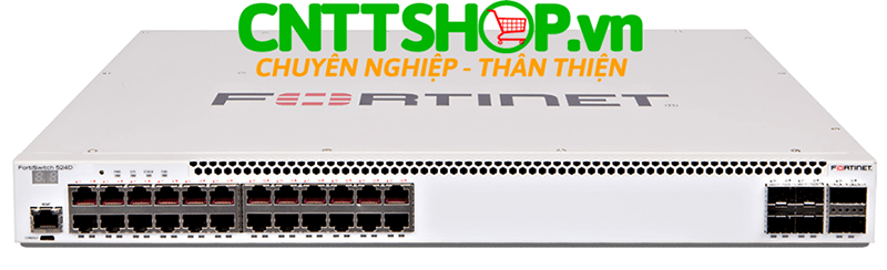 FS-524D Fortinet FortiSwitch 524D 24 Ports GE RJ45, 4x 10 GE SFP+ and 2x 40 GE QSFP+ ports