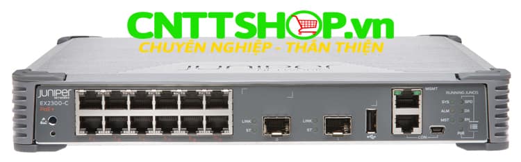 Switch Juniper EX2300-C-12P-TAA 12-port 10/100/1000BASE-T PoE+ 124W, 2x10GE SFP Slot