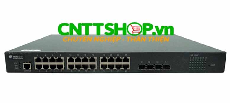 Switch BDCOM S2528P-800 24 gigabit POE ports, 4 gigabit SFP ports, 400W POE power
