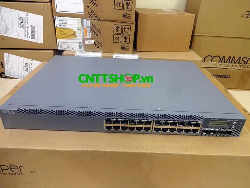 EX3300-24T Switch Juniper EX3300 24 Port 10/100/1000BaseT with 4 SFP+ 1/10G uplink ports
