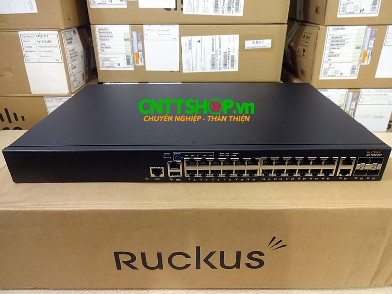 Ruckus ICX7150-24P-4X10GR-A ICX 7150 24 Ports Switch with 4x10GE Uplinks