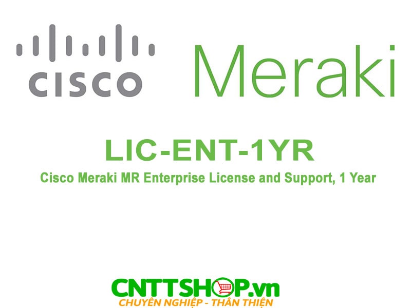 Cisco Meraki LIC-ENT-1YR MR Enterprise License and Support, 1 Year
