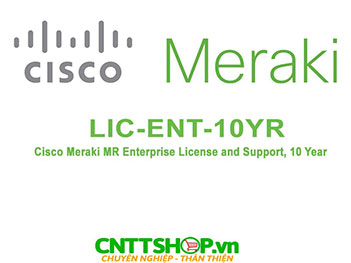 LIC-ENT-10YR Cisco Meraki MR Enterprise License and Support, 10 Year