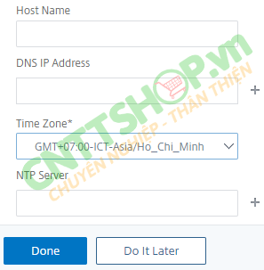 config hostname, DNS, timezone, NTP