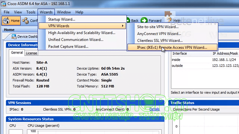 Hướng dẫn cấu hình Remote Access VPNs (ASDM)