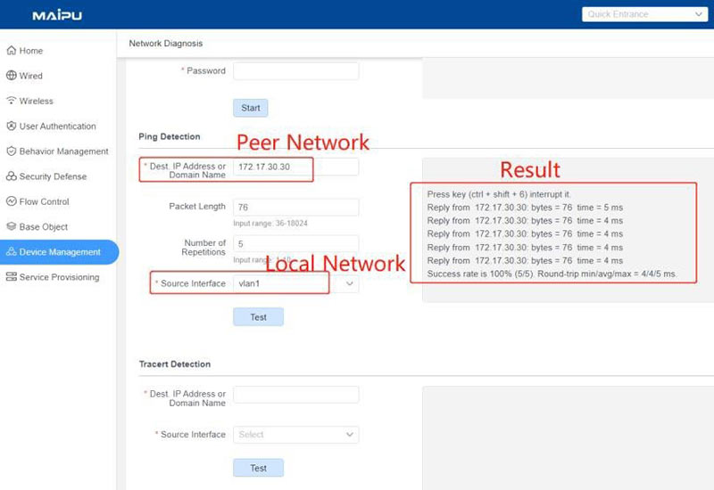 ping peer network