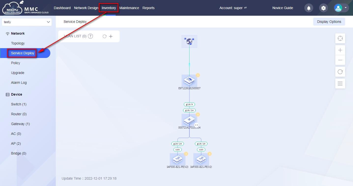 Service configuration