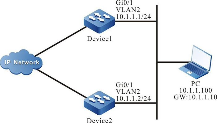 Networking of VBRP basic mode