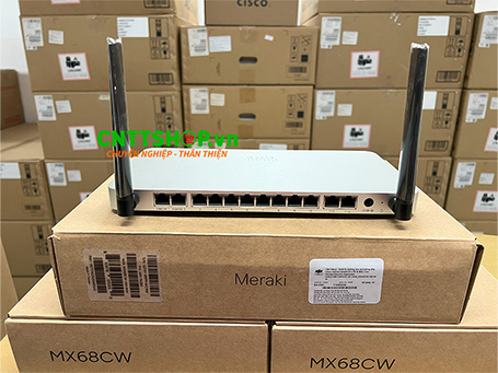 Cisco Meraki MX68CW-HW-WW Security and SD-WAN, Integrated Wi-Fi and LTE