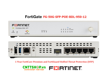 Firewall FG-50G-SFP-POE-BDL-950-12 1 Year FortiGuard UTP, SD-Wan, Zero Trust, PoE