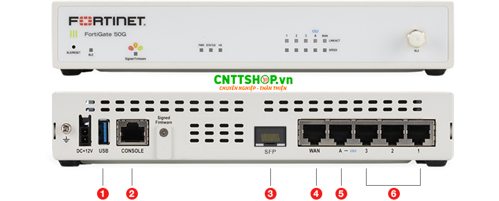 Thiết kế Của Firewall FortiGate FG-50G-SFP