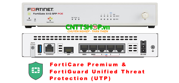 Firewall FortiGate FG-51G-SFP-POE-BDL-950-60