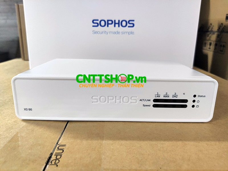 Sophos XG 86 HW Rev. 1 Appliance with 4 GE ports, Flash memory Base License
