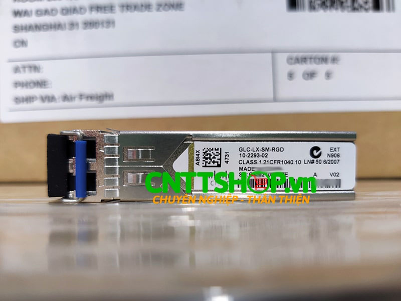 Module quang SFP Cisco GLC-LX-SM-RGD 1000BASE-LX/LH, Single mode and Multi mode, 1310nm, DOM, 10KM, Industrial Ethernet Transceiver