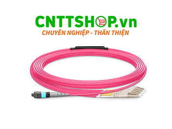 Cable Module quang OP-MPO8-8LC-10-M Fiber Connector,MPO(8 core)/PC,8LC/PC(0.5m),Multimode(OM3),3.0mm,10.0m