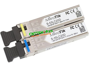 Mikrotik S-3553LC20D Two SFP (1.25G) module kit, 20Km, single mode