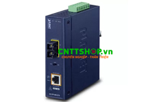 Converter PLANET IGTP-802TS IP30 Industrial 10KM 1000BASE-LX to 10/100/1000BASE-T PoE+