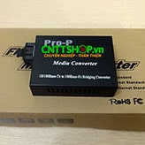 PRO-120S-20 Media converter 10/100M Double Fiber , SM , Exernal Power. 20KM