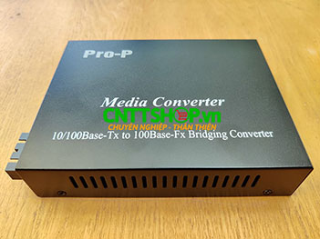 PRO-124S-20 Media Converter 4x 10/100Base-Tx to 10/100Base-Fx Converter, dual fiber.