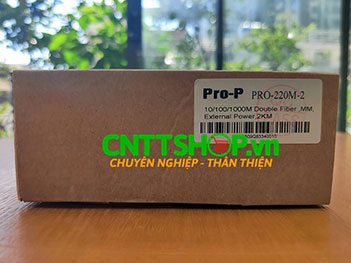 PRO-220M-2 Media Converter 10/100/1000M double fiber, 2km.