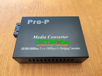 PRO-220M-2 Media Converter 10/100/1000M double fiber, 2km.