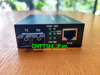 PRO-220M-2 Media Converter 10/100/1000M double fiber, 2km.