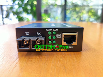 PRO-220S-20 Media converter 10/100/1000Mbps  Doule Fiber SM Exxternal Power  20KM