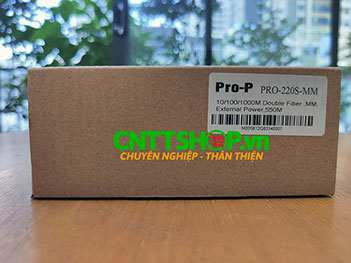 PRO-220S-MM Media Converter double fiber, multimode 550m.