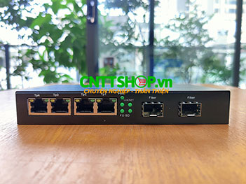PRO-2224-SFP Media Converter 4 x 1000 Base-Tx to 2x 1000 Base-Fx