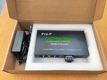 PRO-224S-20 Media Converter 4x 10/100/1000Base-Tx to 10/100/1000Base-Fx