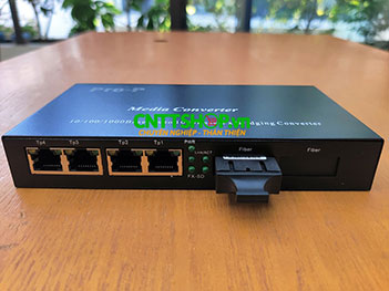 PRO-224S-20 Media Converter 4x 10/100/1000Base-Tx to 10/100/1000Base-Fx