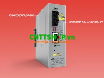 Allied Telesis AT-IMC2000TP/SP-980 10/100/1000T PoE+ to 100/1000X SFP
