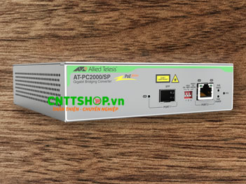 AT-PC2000/SP Allied Telesis 10/100/1000T POE+ to SFP (100MB or 1000MB) Media Converter