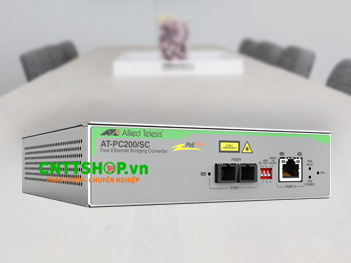 Media Converter AT-PC200/SC-960 TAA (Federal) 10/100TX to 100FX/SC POE+