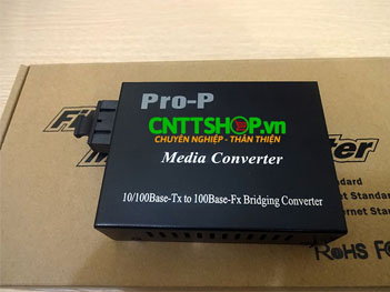 PRO-120S-40 Media Converter 1 Port 10/100 Base-TX/FX Double Fiber, Exernal Power