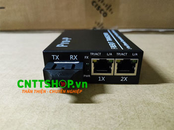 PRO-122S-20 Media Converter 2-Tx Port Exernal Power 10/100M, SM, 20KM