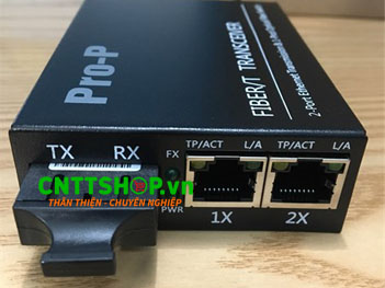 PRO-222S-40 Media Converter 10/100/1000M Exxternal Power, SM, 40KM