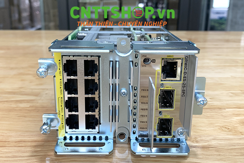 Cisco GRWIC-D-ES-2S-8PC EtherSwitch 8x 10/100T (4 PoE) ports + 2 100/1000 SFP