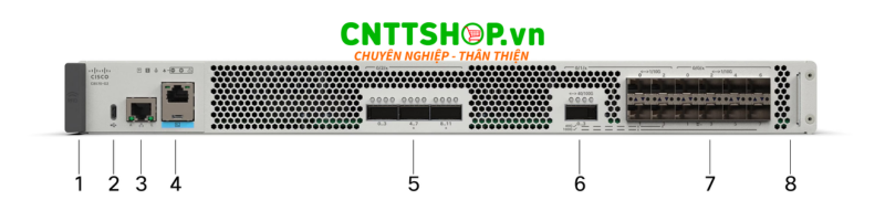 cổng kết nối và mặt trước của C8570-G2