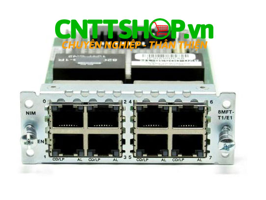 NIM-8MFT-T1/E1 Cisco 8 port Multiflex Trunk Voice/Clear-channel Data T1/E1 Module