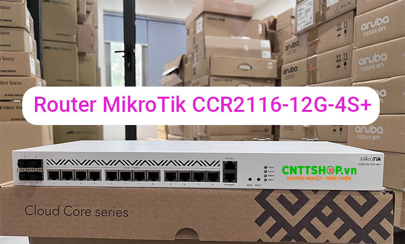 Thiết kế mặt trước Router MikroTik CCR2116-12G-4S+