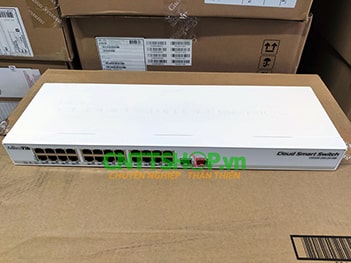 Switch Mikrotik CSS326-24G-2S+RM 24x 1GbE, 2x SFP+ 10GbE port, Adapter 24V 1.2A